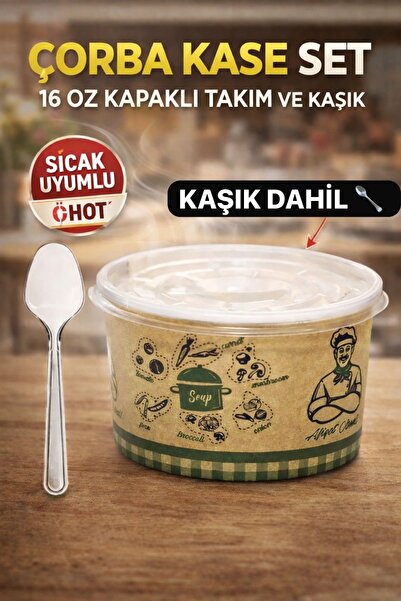VENON 🍲100 SET Takım Çorba Kase Kapaklı ve KAŞIK 🍲 Aşure Kase Kreş Kase Kağ...