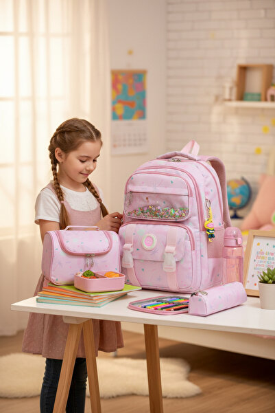 Kidessa Model 2055 Rucsac de prânz pentru școală primară pentru copii, cu spa...