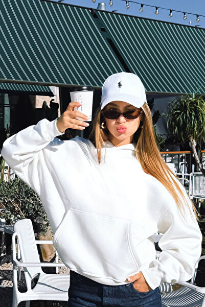 Le'sluette shadow of style Premium Ecru Relaxed cu glugă Swea tricou Premium Quality Plain basic Hoodie