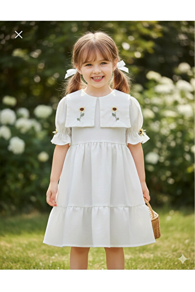 Little Pumpkin ROCHIE CU MANE SCURTĂ FETE CU BORDURI DEMENTEA