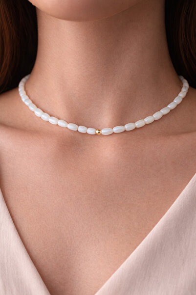 Rupen Kraft 14 Ayar Altın Top Detaylı Doğas Taşlı Altın Kolye Şans Kolyesi