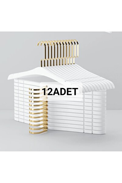 ÖZKAHRA TEKSTİL Ahşap Askı Gelinlik Askısı Ultra Lüks 12Li set