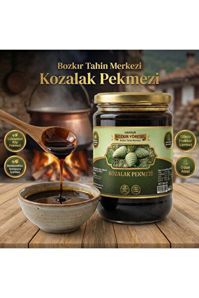 Bozkır yöresel Bozkır Tahin Merkezi Geleneksel Köy Kozalak Pekmezi 800 gr (gl...
