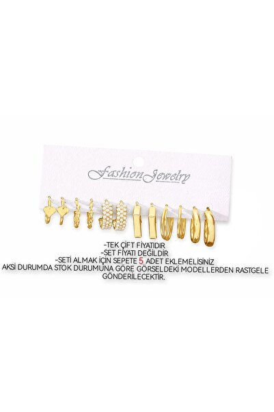 BYFASHION 6'lı Çoklu kombin Küpe Set ADET FİYATIDIR(SET İÇİN 6 AL 5 ÖDE)