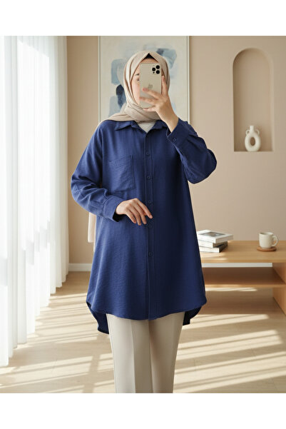 HİJABAYA Πουκάμισο από λινό με ένα κουμπί με μονή τσέπη