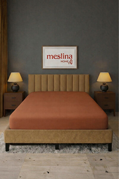 Meslina Home Cearșaf elastic din bumbac pieptănat 100% bumbac Cearșaf din bum...