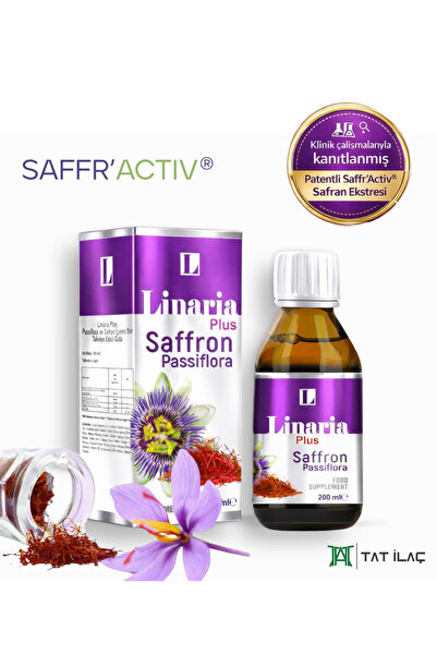LİNARİA Plus Safran Ekstresi Ve Passiflora Içeren Sıvı Takviye Edici Gıda (200 ML)