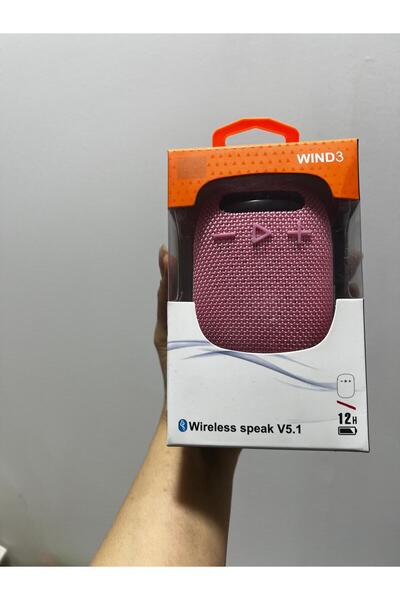 inteknoloji Wireless WIND3 taşınabilir hoparlörü 10+ Saat Pembe V5.1