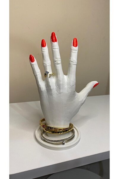 GAMZELİRENKLERİM خاتم ذهبي من الفولاذ بتصميم زهري ملون مع حجر فضي أزرق قابل ل...