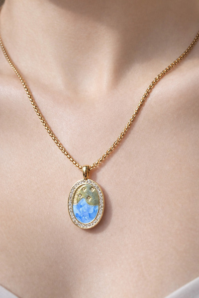 HOUSEKİ قلادة مدلاة فولاذية