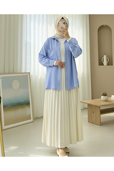 HİJABAYA Πουκάμισο από λινό με ένα κουμπί με μονή τσέπη