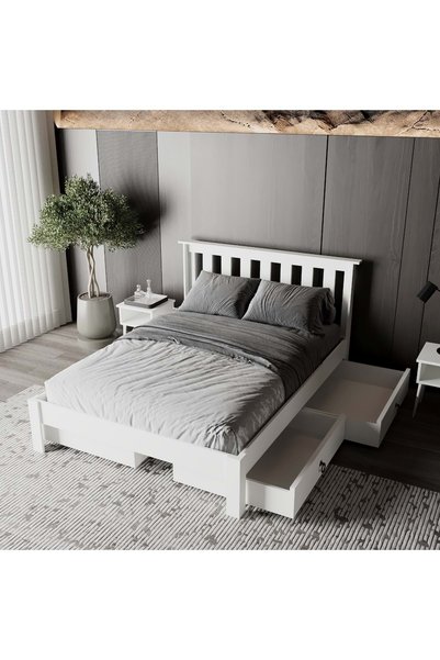 RENAZZO Apex 4 Çekmeceli MDF Karyola | Kolay Kurulum
