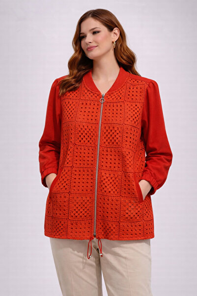 FUAT GÜRSEN Кораловий кап - з деталями з мережива