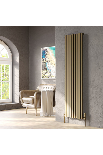 Lojimax Alüminyum Dekoratif Radyatör Siesta 1800x404mm 7 Dilim Mat Bronz | 1426 W Yüksek Isıl Güç