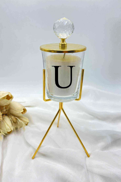 RetroLazer Lüks U Harfli Mumluk Gerçek Mum