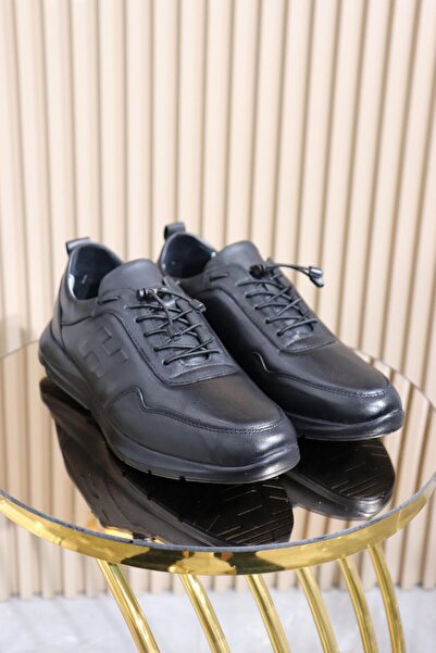 DERİ KABUSU Genuine Leather Elastic Men's Sports Shoes S-002