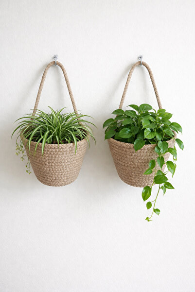 ÖRGÜM Coș decorativ 2 buc. Mini coș cu flori artificiale 12x10 cm NU INCLUDE ...