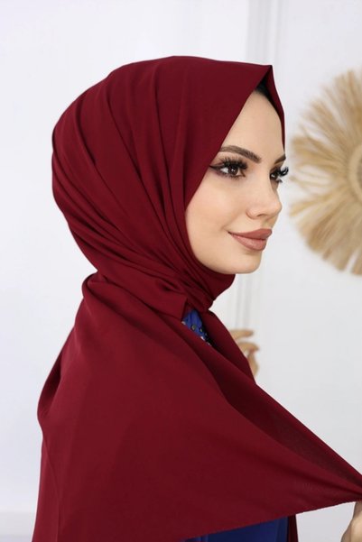 FRESCO SCARFS Hijab Hijab Medina شال حريري * بورجوندي