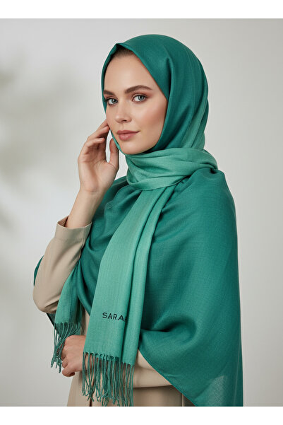 Sarar شال فيسكون ناعم نسائي 75x190 سم أخضر فاتح