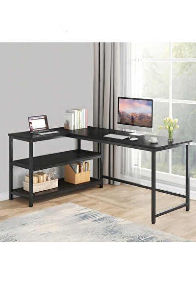 faween 89051 140cm L Masa Oyun Masası Çalışma Masası Kitaplıklı Masa Ofis Mas...