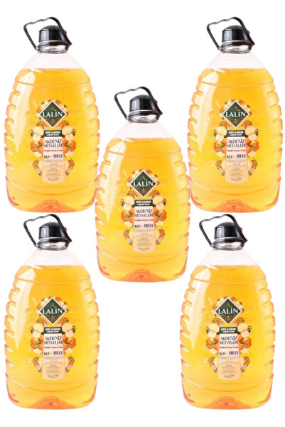 A LALİN Mediterranean Fruits Liquid Soap 5 Pieces 3 Liters