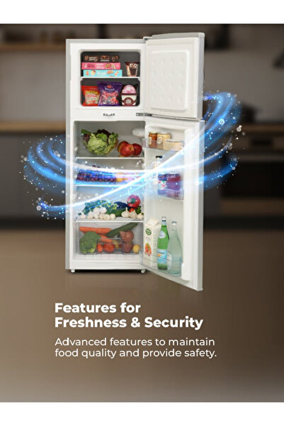 Dansat Dansat 2-Door Ice Fridge 4.5 cu ft 128L White DAN450DF