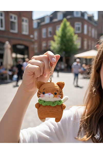 NEVAMATÖLYE El Yapımı Amigurumi Kedi Figürü | Dekoratif Oyuncak | Sevimli El Örgüsü Kedi | Hediye Seçeneği