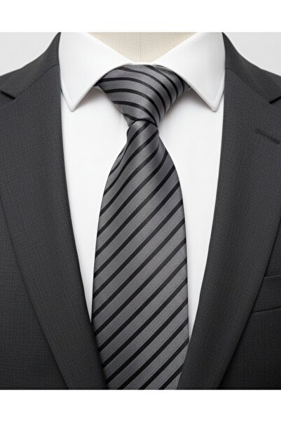 Reflect Your Style Tie Luxury Water and Stain Resistant Special Fabric Gray B...