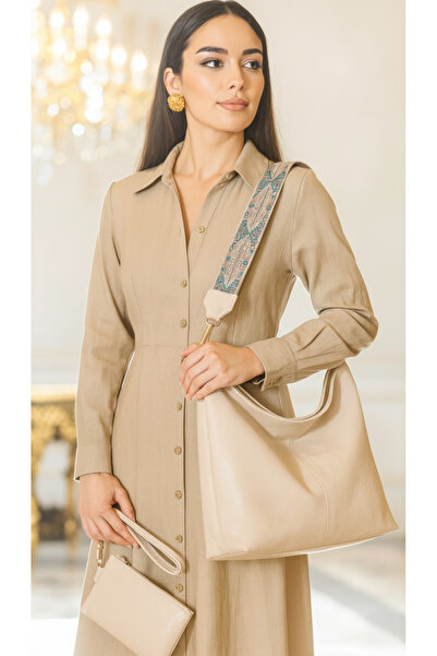 MY VİNTAGE Geantă de umăr casual de lux și portofel cadou – cu curea de coloană