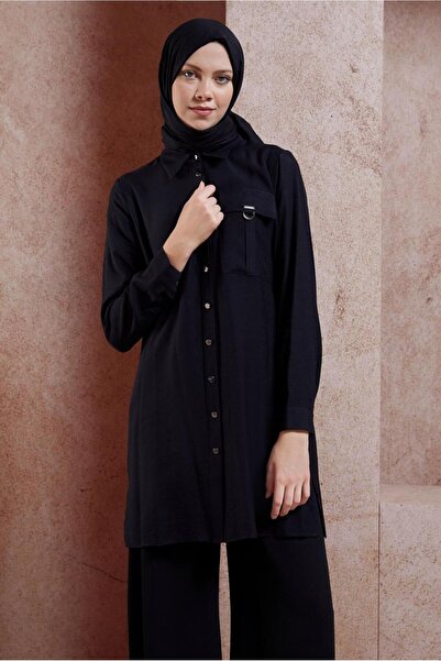 Alvina 44598 نموذج سترة الحجاب طوق القميص