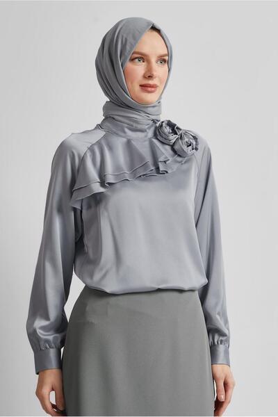 Alvina Rose Detail Satin Bluz 44713