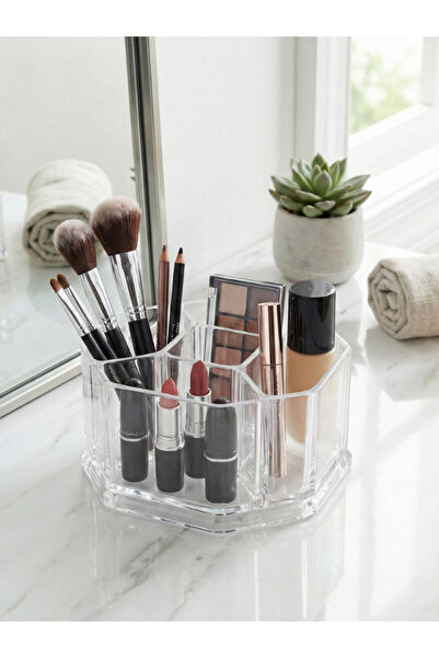 SQUALO منظم مكياج أكريليك شفاف متعدد الأقسام