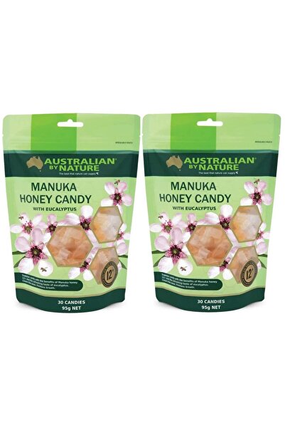 Australian by nature Two packs of Golden Fields Manuka and Australian Eucalyptus sweets (MGO 400, Manuka 12+)