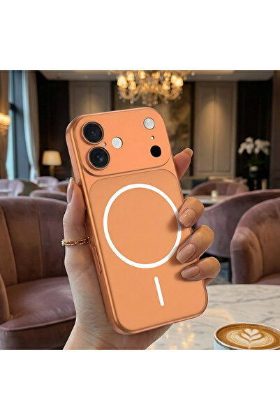 Hatreds iPhone 16 Uyumlu 17 Pro Max Görünümlü Çevirici Kamera Korumalı MagSaf...