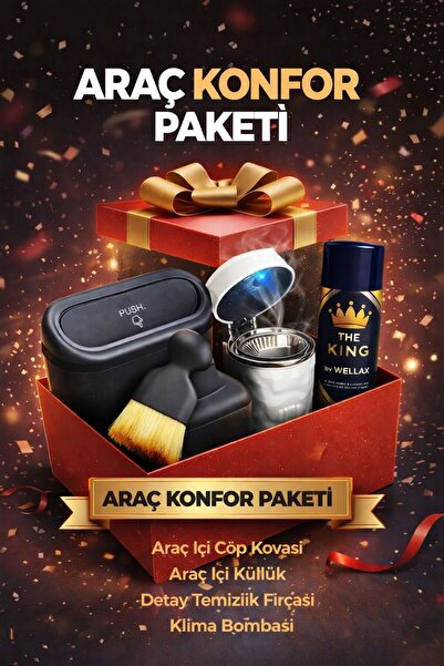 ASTRA LED مجموعة أدوات النظافة والراحة المكونة من 4 قطع من أوتو إكسسوار توربيدو - مجموعة هدايا خاصة