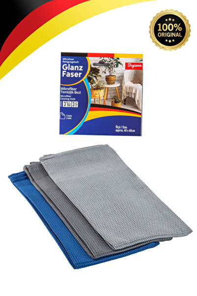BEYZANA 3 قطع من الألياف - تقنية ألمانية - قماش تنظيف من الألياف الدقيقة - قم...