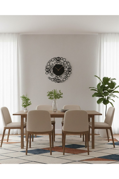 rodosto atolye baloncuklu ahşap lazer kesim duvar saati