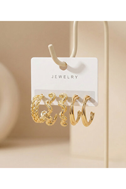 Candy مجموعة أقراط حلقية ملتوية على شكل ثعبان