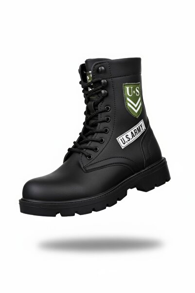 Riccon Siyah Unisex Biker Bot 0012538