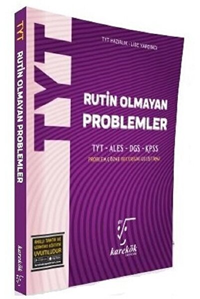 Karekök Yayınları Karekök Yks Tyt Ales Dgs Kpss Matematik Rutin Olmayan Probl...