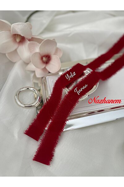 Nazhanem İsimli Söz Nişan Yüzük Kurdelesi