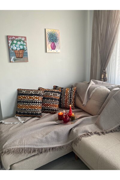 Home Waffle Pattern Sofa Cover Pique 175 X 220 cm