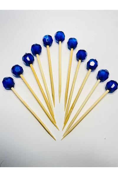 yağmur gökçe رقم: 30 - 50 قطعة من أعواد الأسنان المزخرفة المزينة بالخرز لحفلات الخطوبة وأعياد الميلاد وحفلات كب كيك مولود