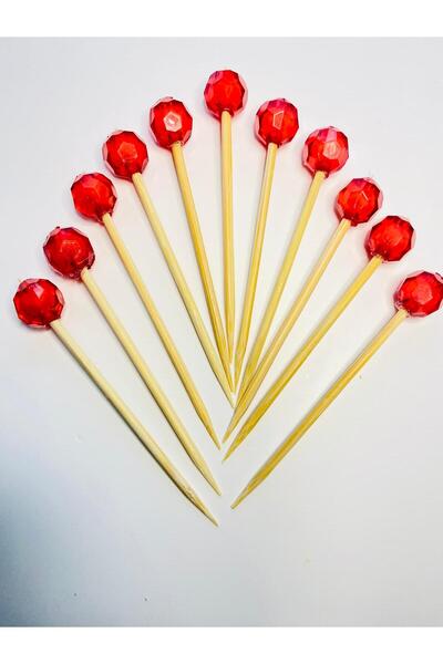 yağmur gökçe رقم: 29 - 50 قطعة من أعواد الأسنان المزخرفة بالخرز لحفلات الخطوبة وأعياد الميلاد وحفلات كب كيك مولود