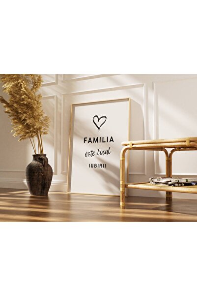 24DAP Decorative Picture "Family is the place of love" – A4 Poster – Without Frame – Home Decor