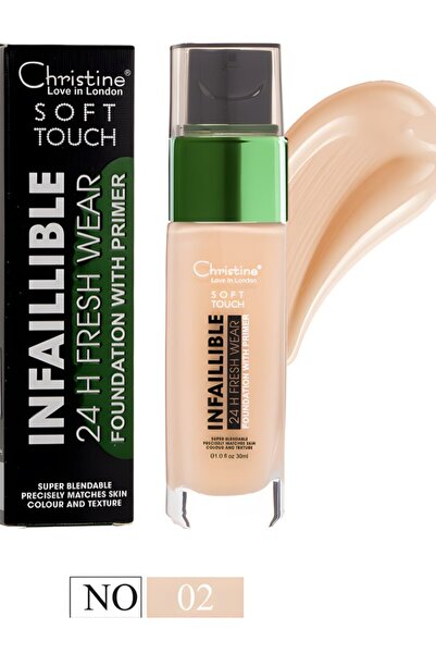 Christine كريم أساس كريستين سوفت تاتش بتغطية كاملة