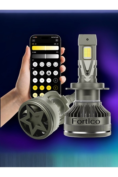 Genel Markalar H7 Led Zenon App Kontrolü Bluetooth İle Telefondan 2700k-6500k...