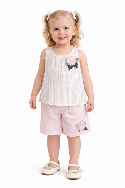 Hippıl Baby طقم شورت بحمالات للفتيات