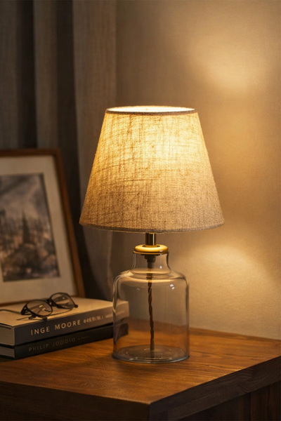 Storish Camila Abajur Yatak Odası Gece Lambası Krem