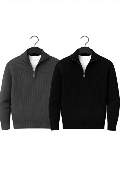 DRAGON WEAR Set de 2 pulovere pentru bărbați, cumpărați 2, primiți 1 gratuit